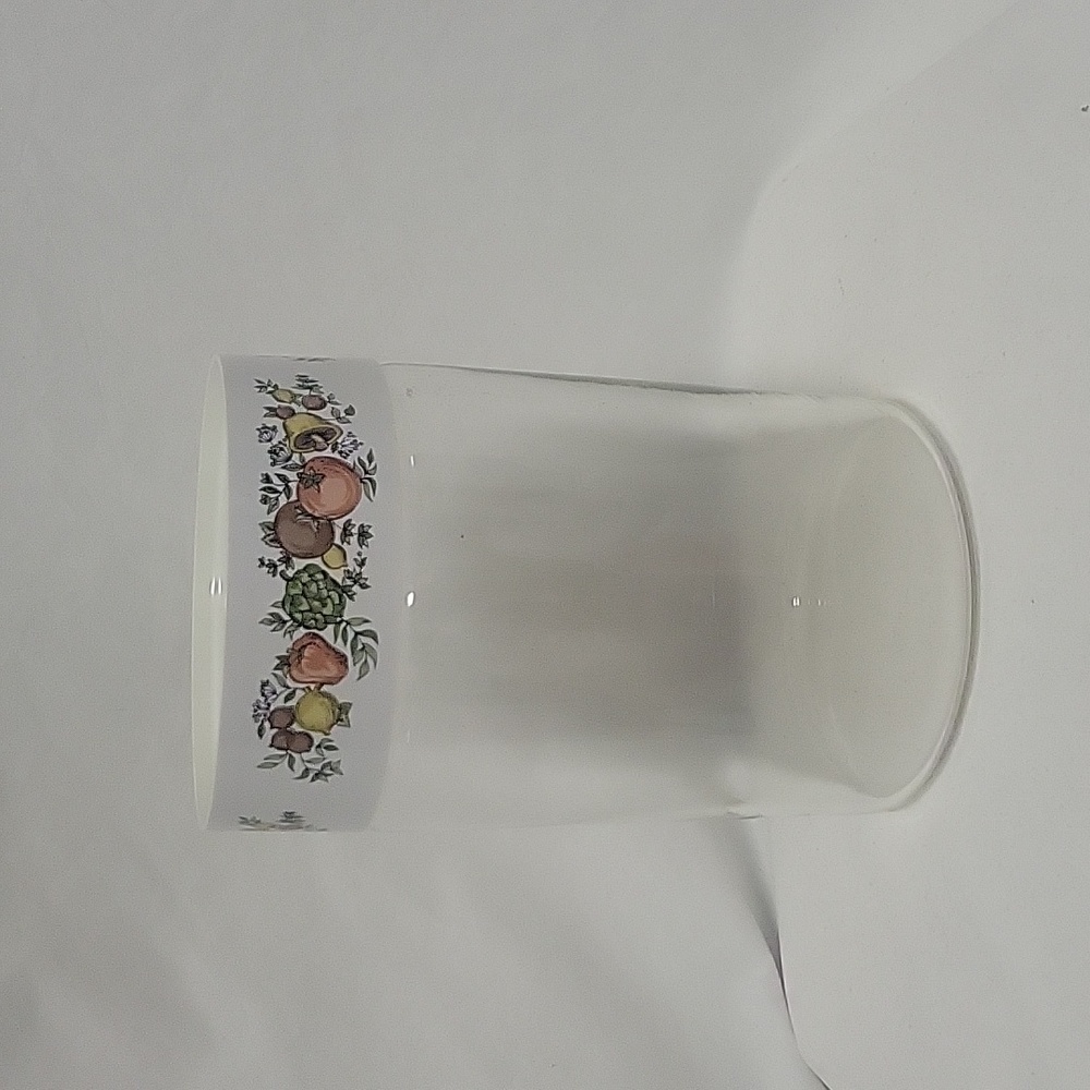 Pyrex Spice Of Life Clear Glass Canister